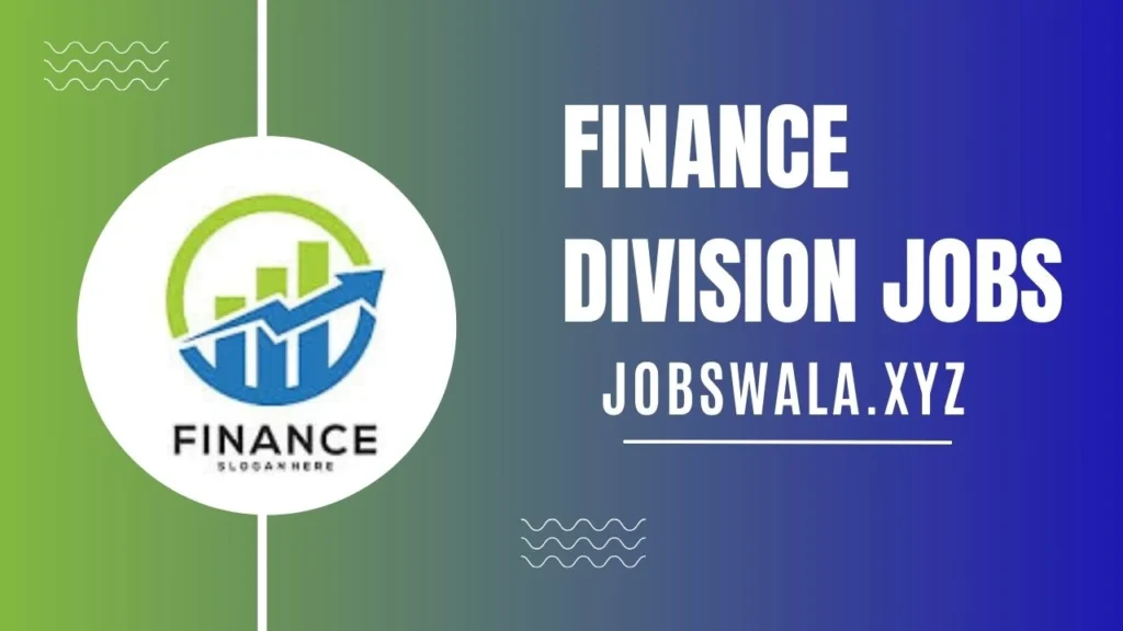 Finance Division Jobs 2024 Application Form